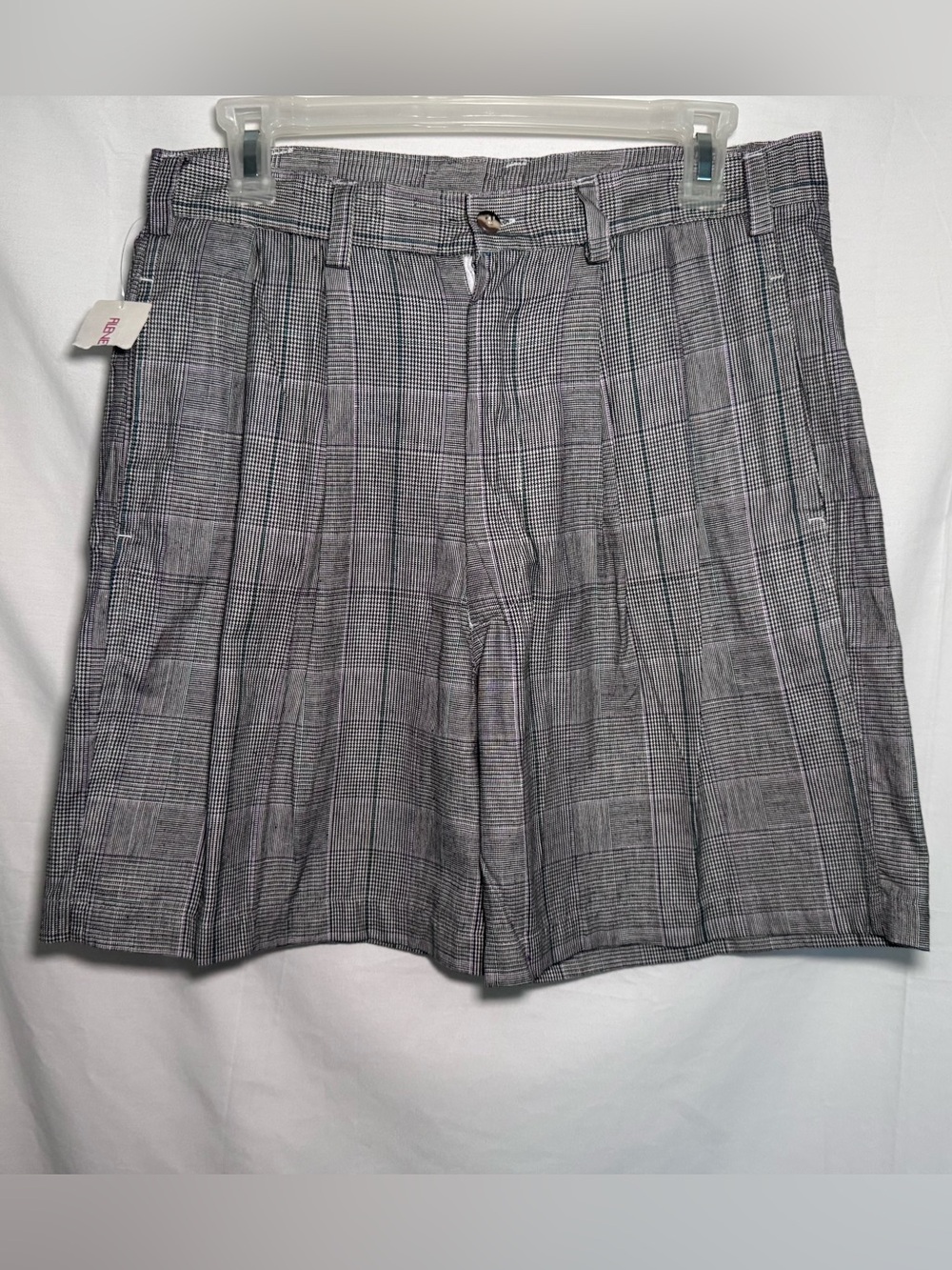 VTG Royal British Tailors of Bombay Plaid Pleated Shorts Size 32 NWT Filene's